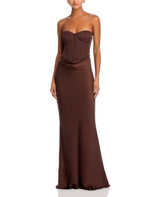 Satin Corset Maxi Dress by ROTATE BIRGER CHRISTENSEN