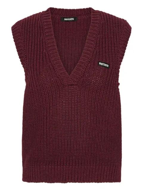 V-neck knitted vest by ROTATE BIRGER CHRISTENSEN