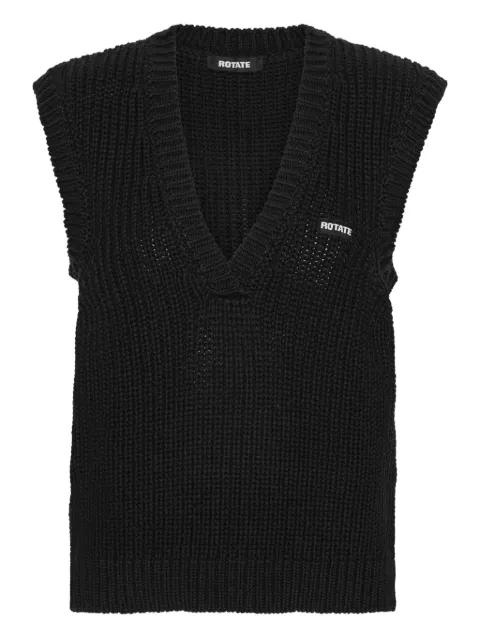 V-neck knitted vest by ROTATE BIRGER CHRISTENSEN