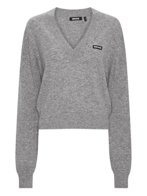 V-neck logo sweater by ROTATE BIRGER CHRISTENSEN