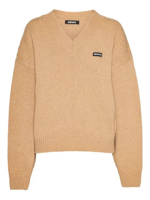 V-neck wool sweater by ROTATE BIRGER CHRISTENSEN