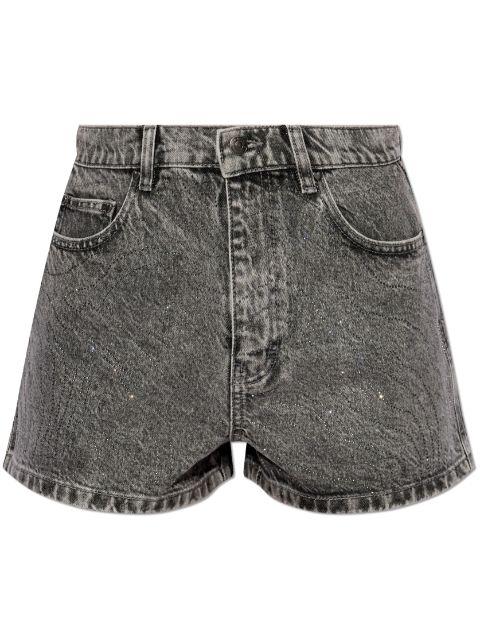 acid-wash denim shorts by ROTATE BIRGER CHRISTENSEN