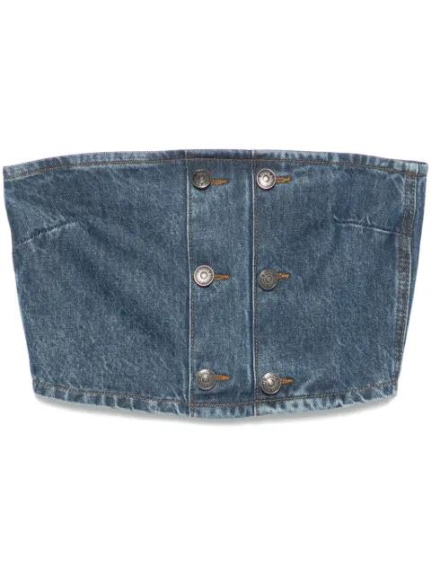 button-detail denim top by ROTATE BIRGER CHRISTENSEN