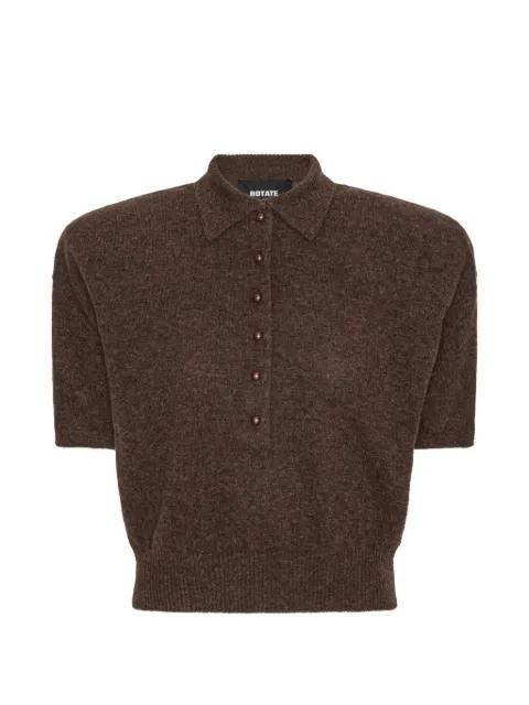 button-up polo top by ROTATE BIRGER CHRISTENSEN