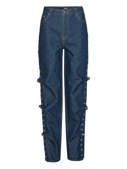buttoned wide leg jeans by ROTATE BIRGER CHRISTENSEN