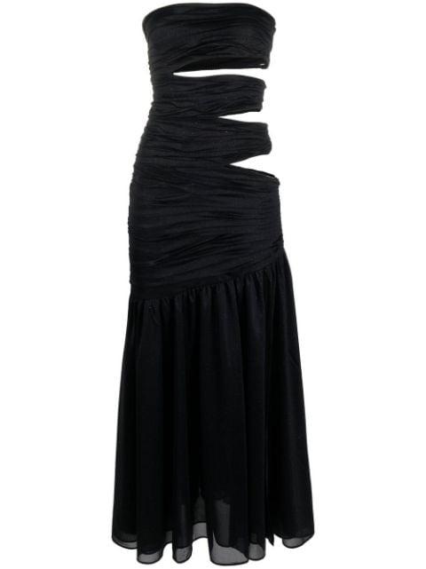 cut-out ruched dress by ROTATE BIRGER CHRISTENSEN