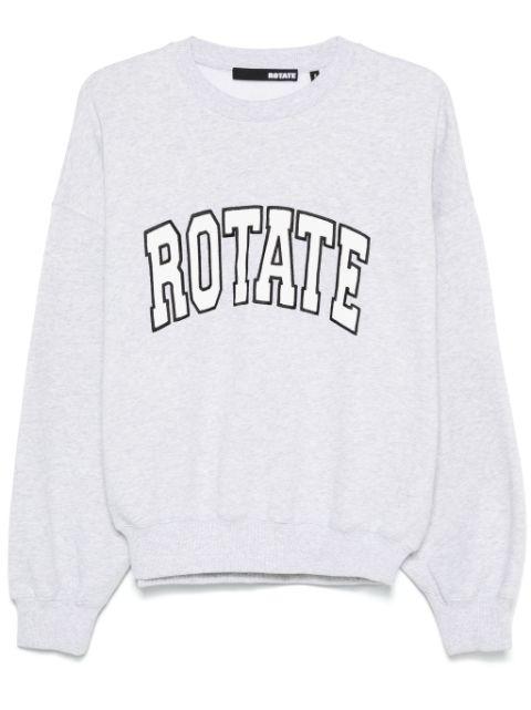 embroidered-logo crew-neck sweatshirt by ROTATE BIRGER CHRISTENSEN