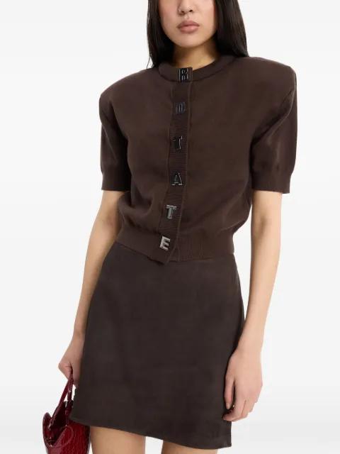 firm knit short-sleeved cardigan by ROTATE BIRGER CHRISTENSEN