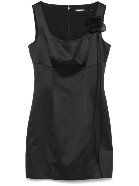 floral-appliqué satin dress by ROTATE BIRGER CHRISTENSEN
