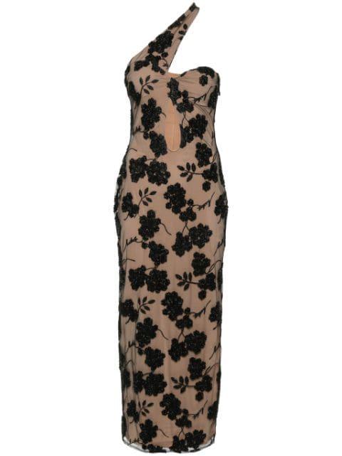 floral-beads midi dress by ROTATE BIRGER CHRISTENSEN