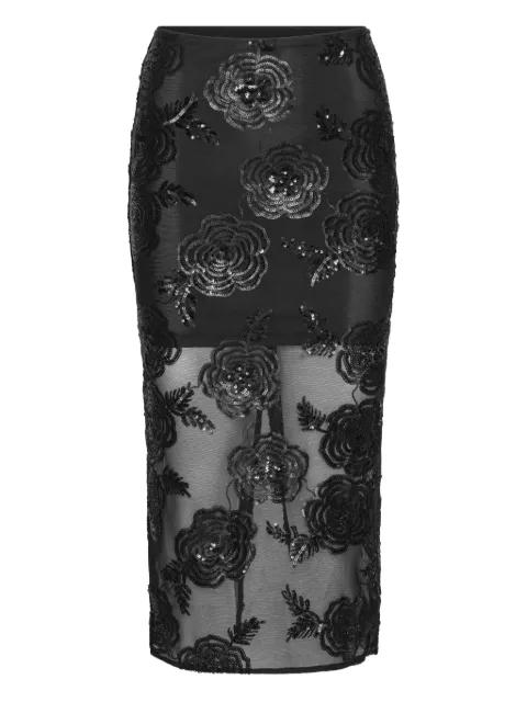 floral-embellishment midi skirt by ROTATE BIRGER CHRISTENSEN