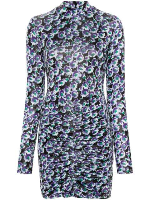 floral-print ruched minidress by ROTATE BIRGER CHRISTENSEN