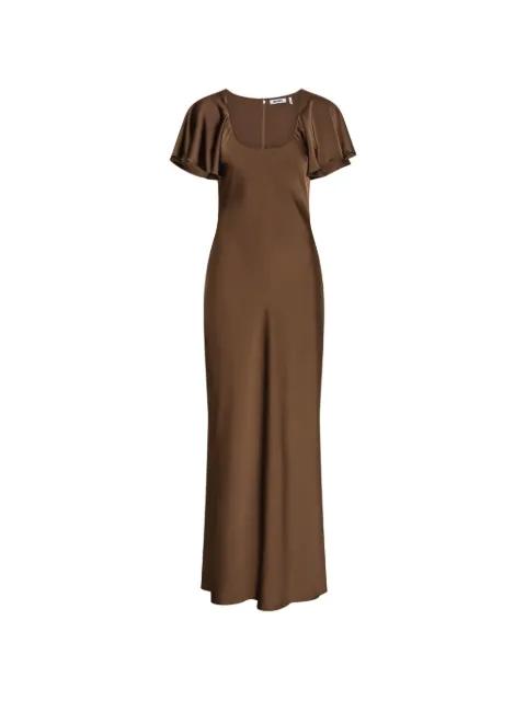 flowy sleeve satin maxi dress by ROTATE BIRGER CHRISTENSEN