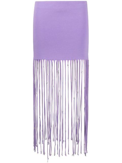 fringed embellished skirt by ROTATE BIRGER CHRISTENSEN