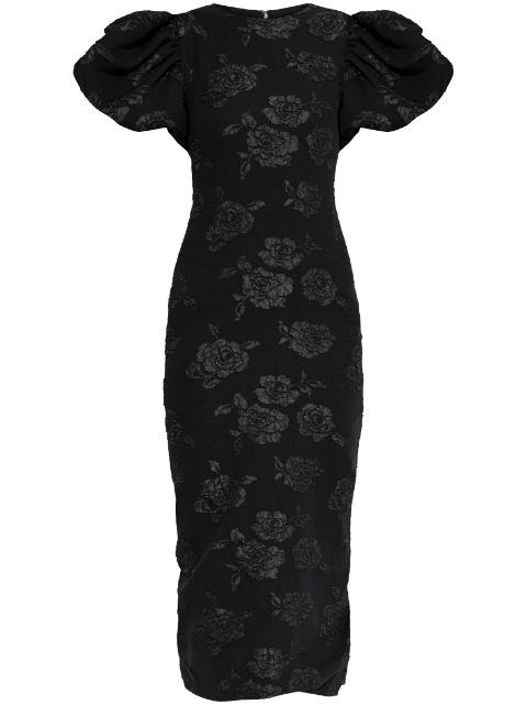 jacquard-pattern midi dress by ROTATE BIRGER CHRISTENSEN