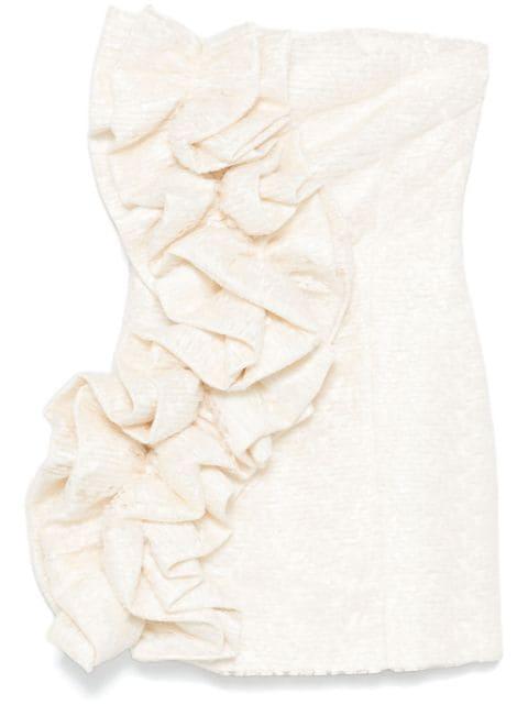 lace ruffle mini dress by ROTATE BIRGER CHRISTENSEN