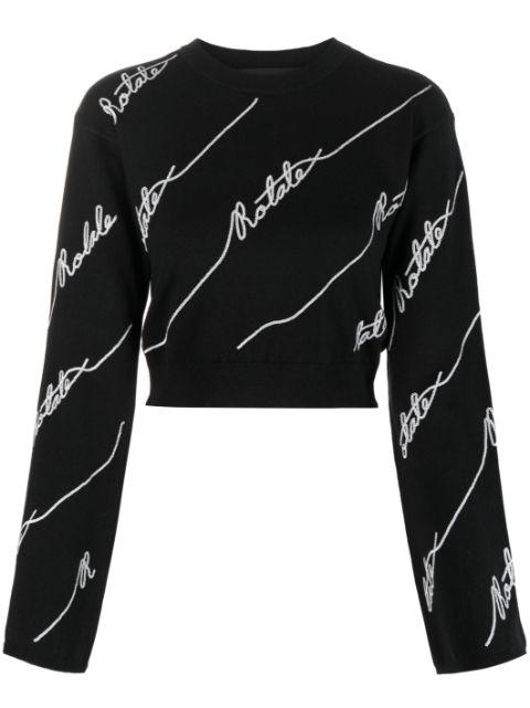 logo-embellished cropped jumper by ROTATE BIRGER CHRISTENSEN