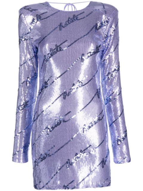 logo-embellished sequin minidress by ROTATE BIRGER CHRISTENSEN