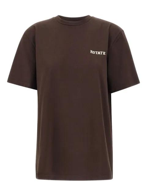 logo-embroidery crew-neck T-shirt by ROTATE BIRGER CHRISTENSEN