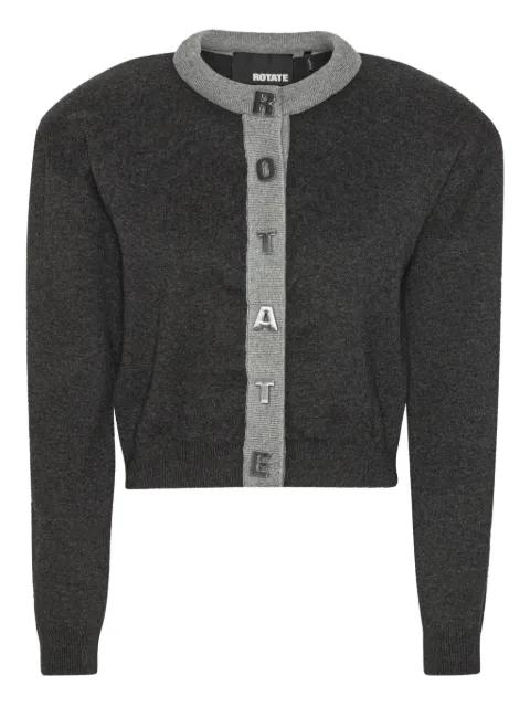 logo-lettering cardigan by ROTATE BIRGER CHRISTENSEN