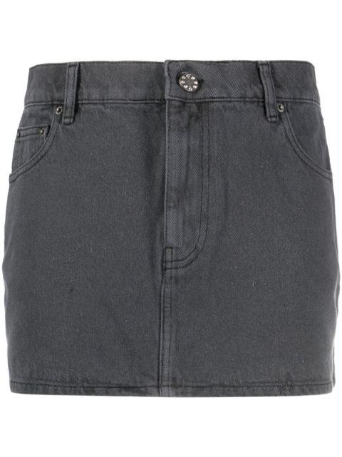 logo-patch denim skirt by ROTATE BIRGER CHRISTENSEN
