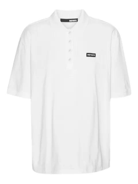 logo-plaque cotton polo top by ROTATE BIRGER CHRISTENSEN