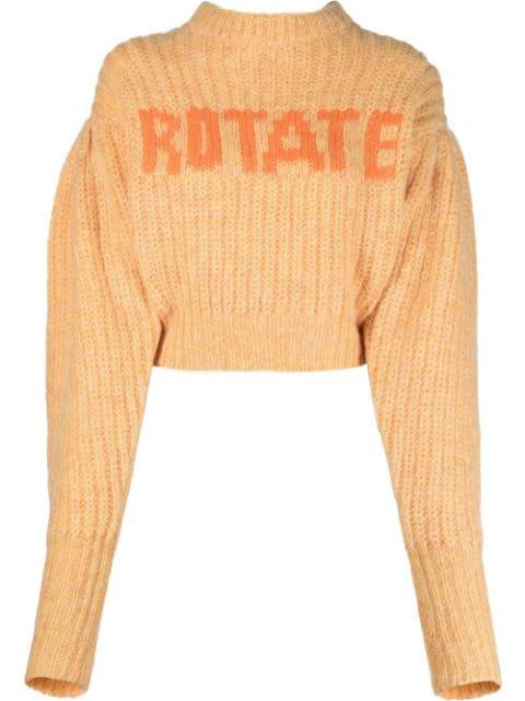 logo-print chunky-knit jumper by ROTATE BIRGER CHRISTENSEN
