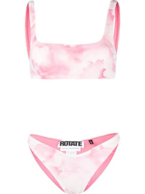 logo-print tie-dye bikini by ROTATE BIRGER CHRISTENSEN