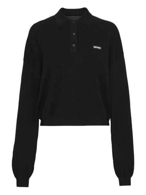 long-sleeve polo shirt by ROTATE BIRGER CHRISTENSEN