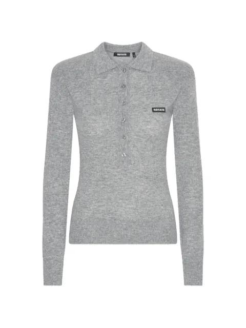 long-sleeve polo top by ROTATE BIRGER CHRISTENSEN