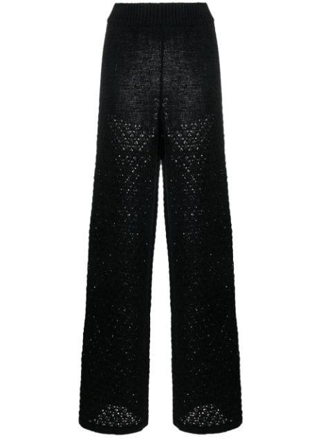 loose-knit high-waisted trousers by ROTATE BIRGER CHRISTENSEN