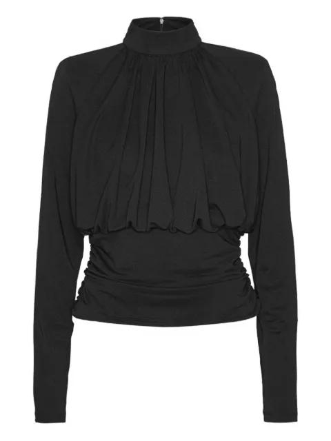 ruched high-neck top by ROTATE BIRGER CHRISTENSEN