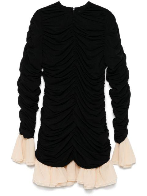 ruched long-sleeve mini dress by ROTATE BIRGER CHRISTENSEN