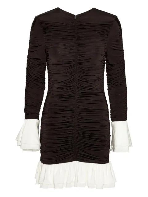 ruched long-sleeved mini dress by ROTATE BIRGER CHRISTENSEN