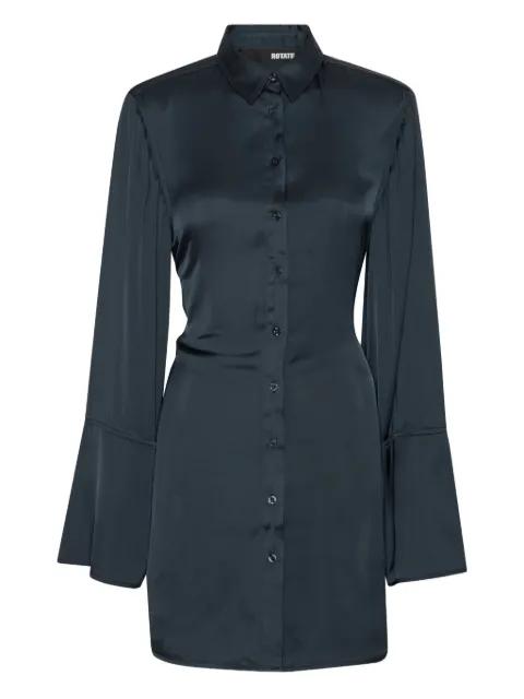 satin-tie mini shirt dress by ROTATE BIRGER CHRISTENSEN