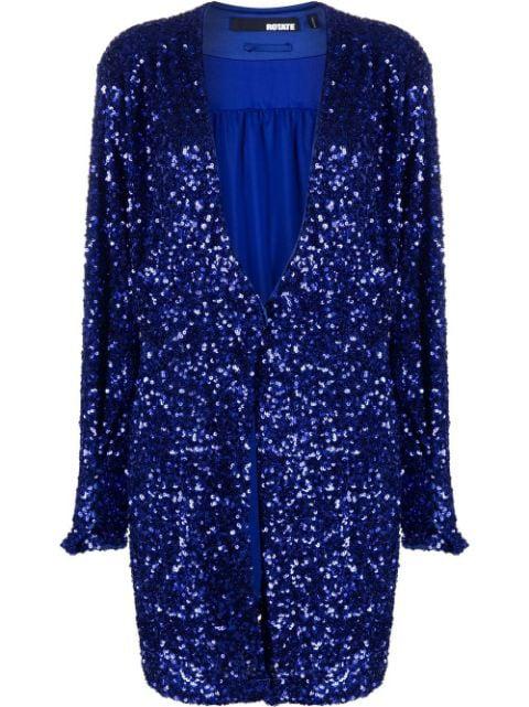 sequin-embellished V-neck wrap dress by ROTATE BIRGER CHRISTENSEN