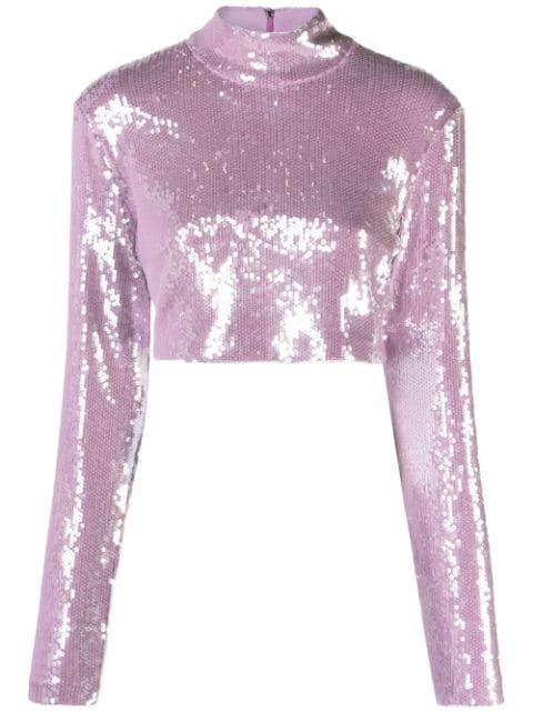 sequin-embellished crop top by ROTATE BIRGER CHRISTENSEN