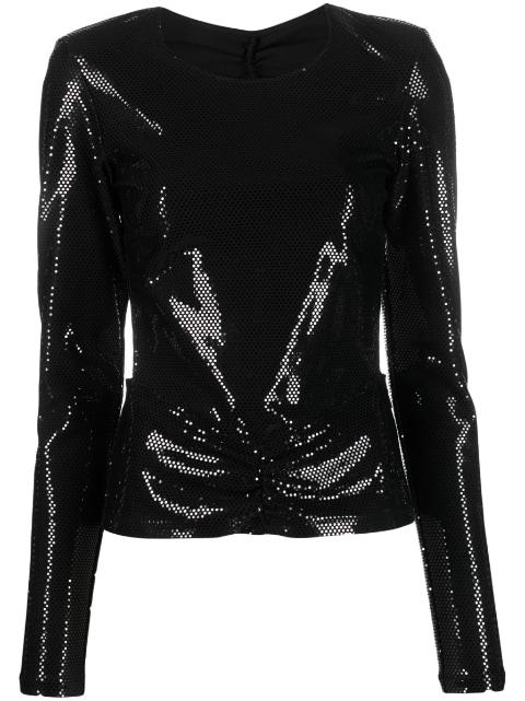 sequin-embellished open-back top by ROTATE BIRGER CHRISTENSEN