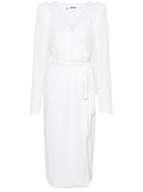 sequined midi wrap dress by ROTATE BIRGER CHRISTENSEN