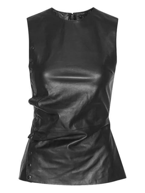 side-buttoned leather top by ROTATE BIRGER CHRISTENSEN