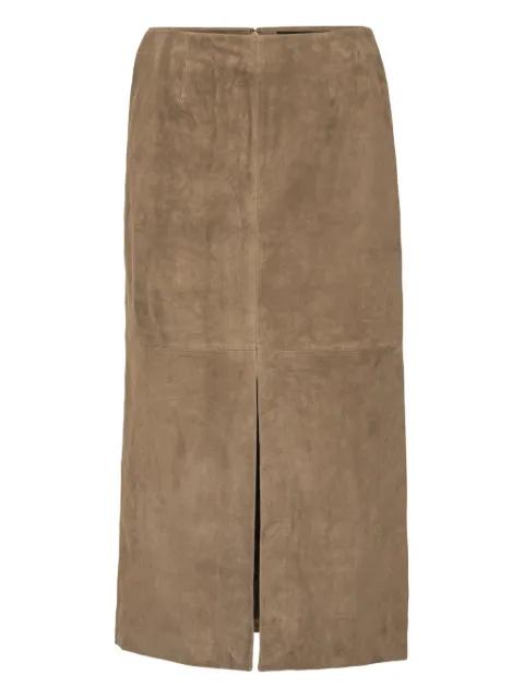 slit suede midi skirt by ROTATE BIRGER CHRISTENSEN