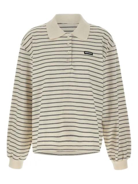 striped long-sleeve polo by ROTATE BIRGER CHRISTENSEN