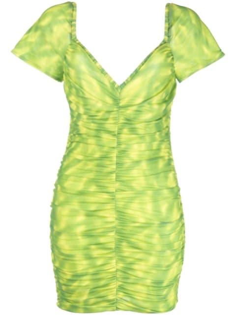 tie-dye ruched minidress by ROTATE BIRGER CHRISTENSEN