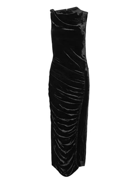 velvet-ruched midi dress by ROTATE BIRGER CHRISTENSEN
