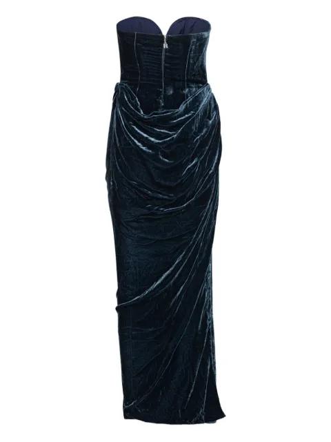 velvet slit maxi dress by ROTATE BIRGER CHRISTENSEN