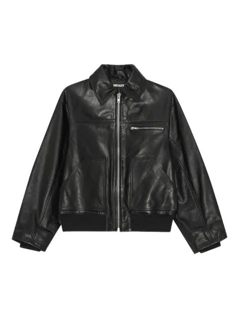 zip leather bomber jacket by ROTATE BIRGER CHRISTENSEN