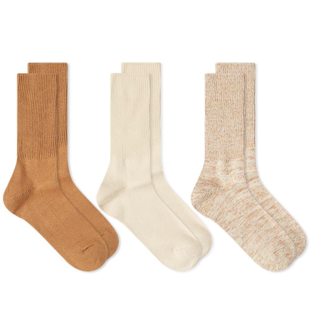RoToTo Organic Daily Ribbed Crew Sock - 3 Pack by ROTOTO