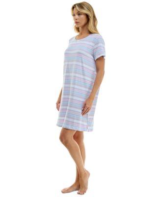 Women's Printed Short-Sleeve Sleepshirt by ROUDELAIN