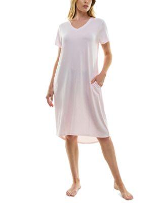 Women's Short-Sleeve V-Neck Sleep Dress by ROUDELAIN