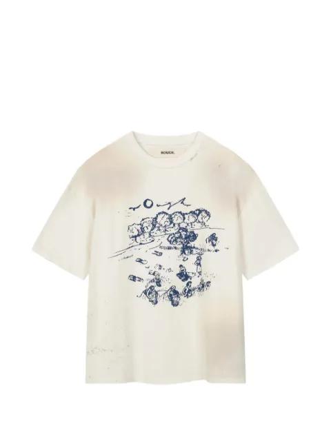 Fieldwork graphic print T-shirt by ROUGH.